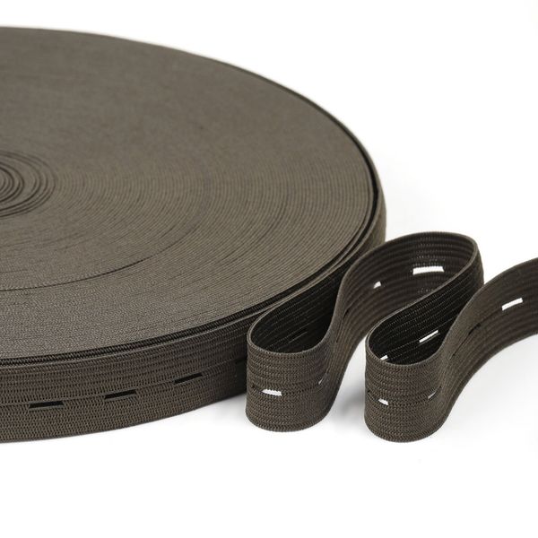 Резинка перфорированная 20.0 мм / 40 метров, вязаная, 4.9 г, BHS078.20, цв.S078 хаки