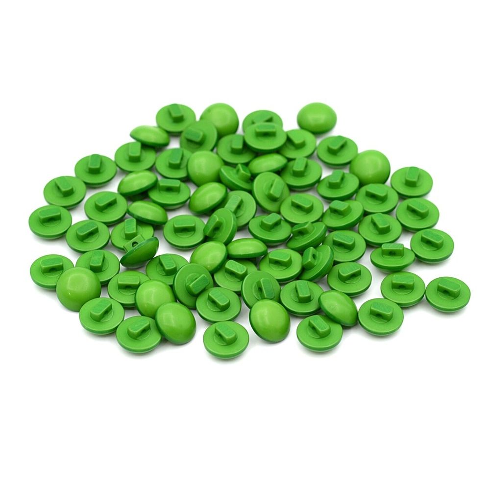 Пуговицы на ножке 18L (11мм), пластик (grass 1 (травяной 1)), 72 шт, PS20