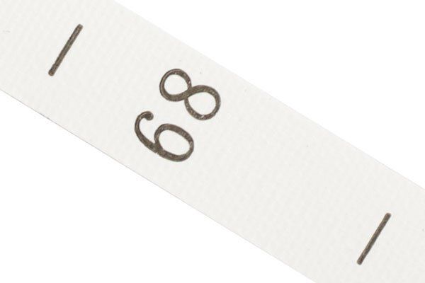 Этикетка-размерник п/э, размер 68 белый 10х25 мм ТВ в рул. 300 шт