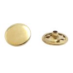 Кнопка Альфа (S-образная) ⌀10.0 мм, ≈144 шт, СТАЛЬ, золото, NEW STAR