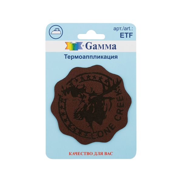 Термоаппликация №02, 1 шт, 01-241 Лось 6.3х6.1 см, Gamma ETF
