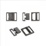 Пряжка-застежка для купальников металл 15.0 мм, 121SW цв.черный никель уп.10 шт