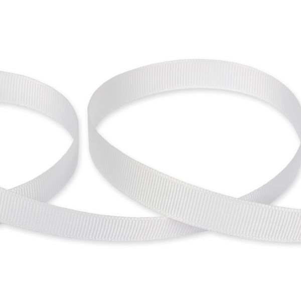 Лента репсовая (в рубчик) 12.0 мм / 45.5 метра, 002 гр. белый, Gamma GR-12