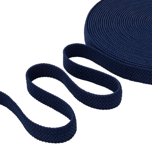Стропа (ременная лента) 34 мм / 22.86 метра, [49.32 г/пог.м], плетеная эластичная, 03 т.синий, 3Al296