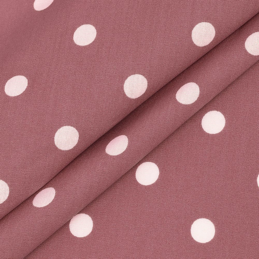 Штапель в горошек 90 г/м², 145 см / 2 метра, TBY.Vidt.08 цв.розовый