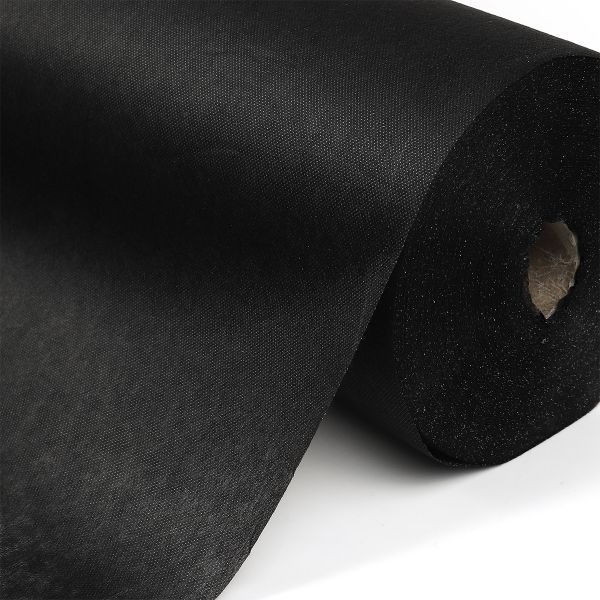 Флизелин клеевой точечный 35 г/м², цв.черный, шир.90см, 100м
