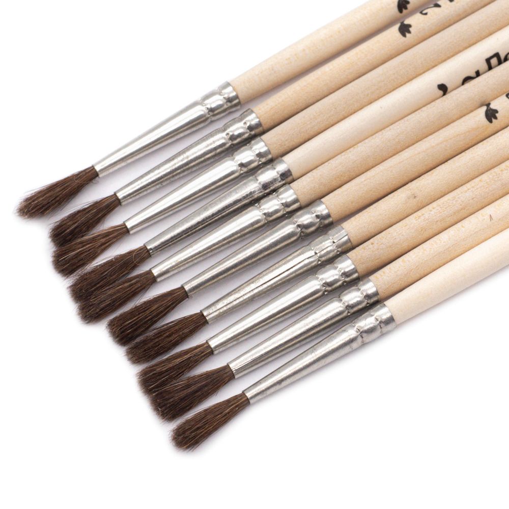 Кисть пони школьная №2,10 шт