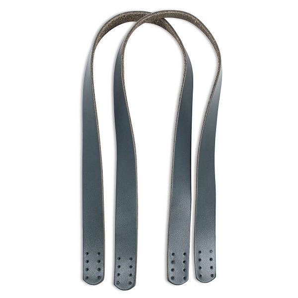 Ручки для сумки 55х2см, уп. 2 шт,100% кожа (84 серый), 1212