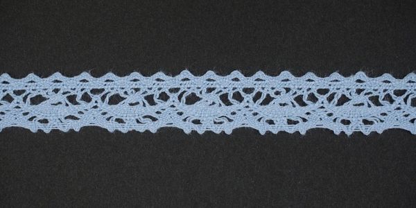 Кружево вязаное (тесьма) 16 мм цв. св.голубой, AF-093-040, Alfa, 25 м