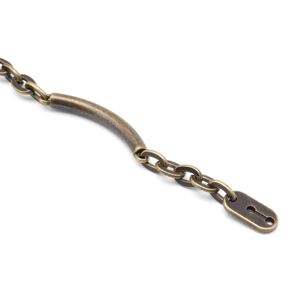 Цепочка-вешалка 105х7 мм, металл, OB бронза,2 шт, MB196