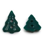 Украшения декоративные пуговицы Елочка 26L (16мм) 2 прокола, пластик (зеленый), 50 шт