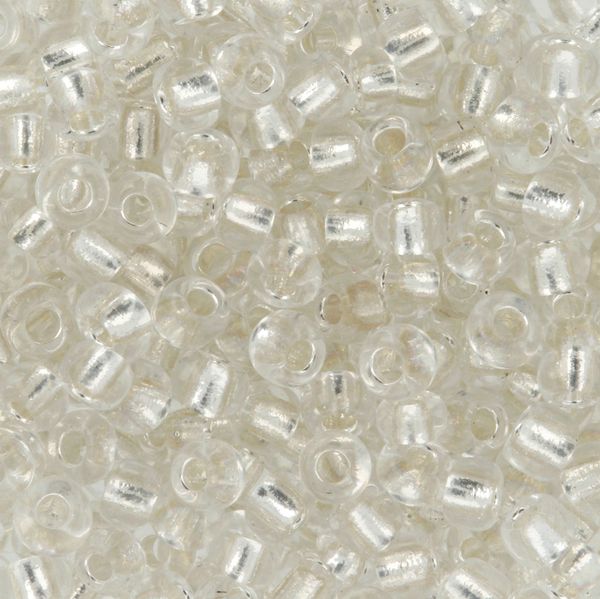 Бисер Zlatka 8/0 (2.9 мм), 100 г (10х10 г), №0021 серебряный, GR