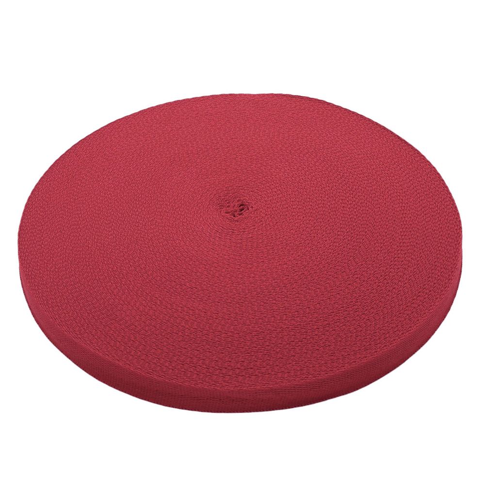 Тесьма (лента) киперная 15 мм / 50 метров, 3 г/м, 100% полиэфир, 27 красный