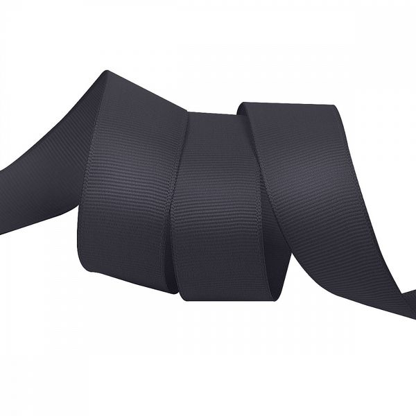 Лента репсовая (в рубчик) 25.0 мм цв. 077 т.серый уп.22.86м (±1м)