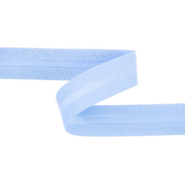 Косая бейка хлопковая 15 мм / 5 шт по 5.4 метра, №042 голубой, Gamma GK-15C