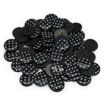 Пуговицы детские Горошек 28L (990 черно-белый) Q7125-FSS, 72 шт