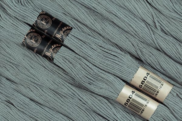 Мулине ПНК им.Кирова цв.2407 т.голубой, 12 мотков по 10 метров