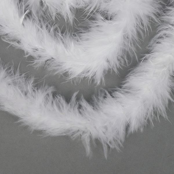 Боа из пуха 2 метра, 15±3г, белый