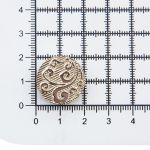 Часть кнопки Альфа (S-образная) ⌀20 мм (A-часть), 5/20 никель мет фигурный узор, 20 шт