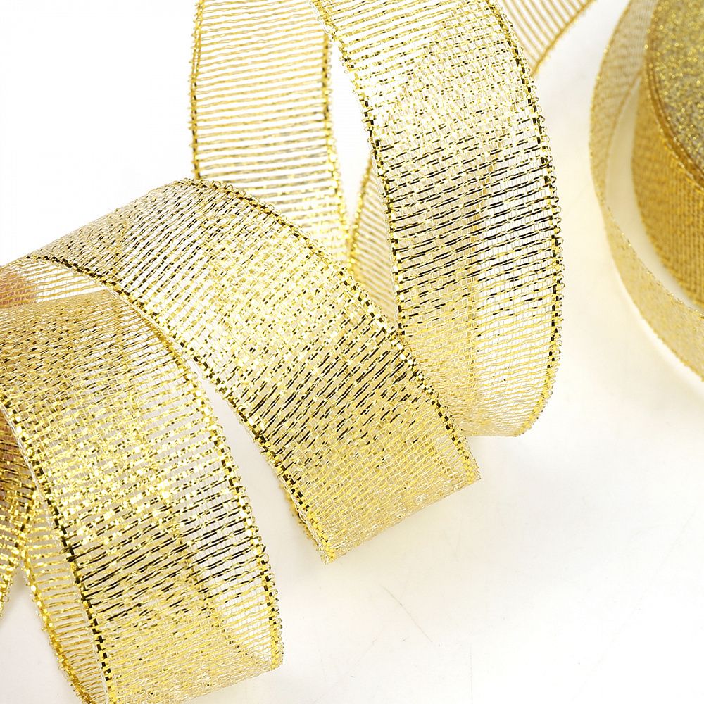 Лента металлизированная 20.0 мм / 22.85±1 метра, цв. золото, Magic4Hobby, упак. 4 шт