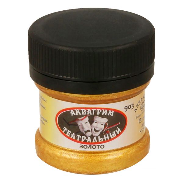 Аквагрим театральный металлик 25 мл, золото, Аква-колор