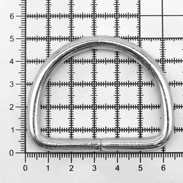 Полукольцо сварное металл внутр. 51 мм (внешн. 63х50 мм, ⌀6 мм), 6 шт, никель, Р-06-23