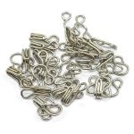 Крючки пришивные 10 мм, никель, упак. 14 компл, Hobby&Pro, 5 упак