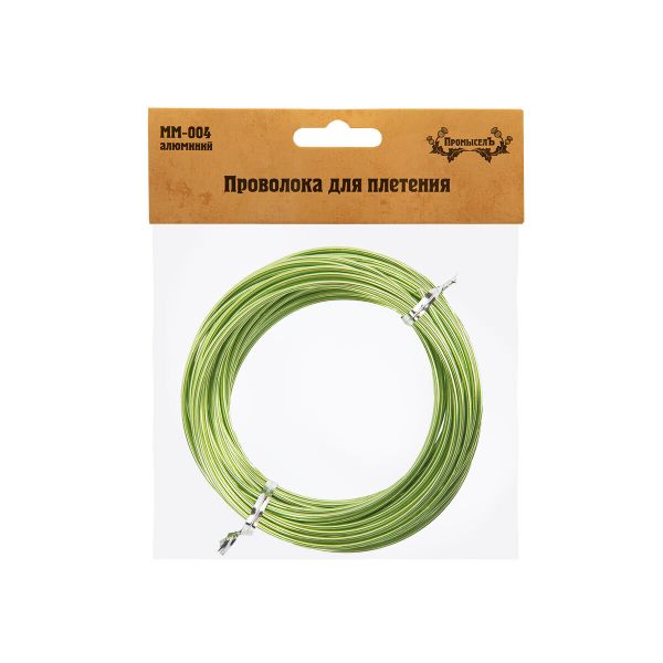 Проволока для плетения ⌀2 мм,±0.5 м, 08 св.зеленый, Промысел MM-004