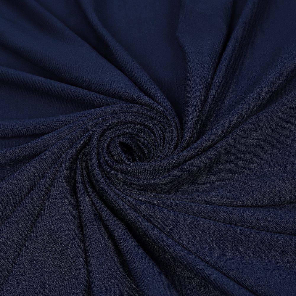 Вискоза трикотажная 240 г/м², 180 см / 1 метр, TBY.023709, темно-синий