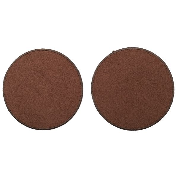 Термоаппликация Круг d-8,5см, уп. 2 шт, цв.коричневый