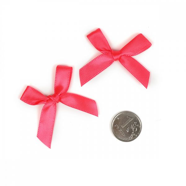 Бантики пришивные 3.5 см 14 розовый неон, арт.MJ.RF.070.14, 100 шт