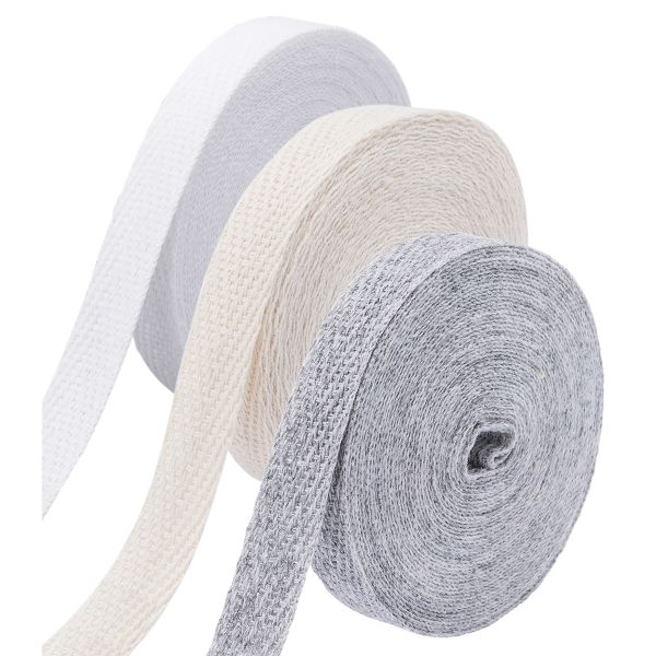 Тесьма (лента) киперная (100% х/б) 10 мм / 3 шт по 4.57 метров, 2.5 г/м, ассорти №13, 3 цвета