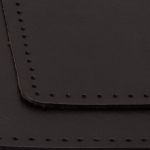 Заплатки пришивные из кожи, квадрат 8см с перфорацией, 2 шт, 100% кожа, 03 темно-коричневый, 9122