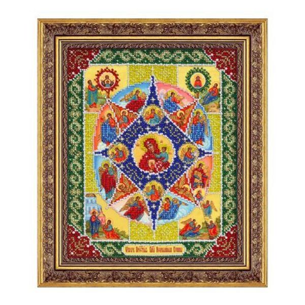Набор для вышивания бисером Паутинка, Пресвятая Богородица Неопалимая купина, 20х25 см