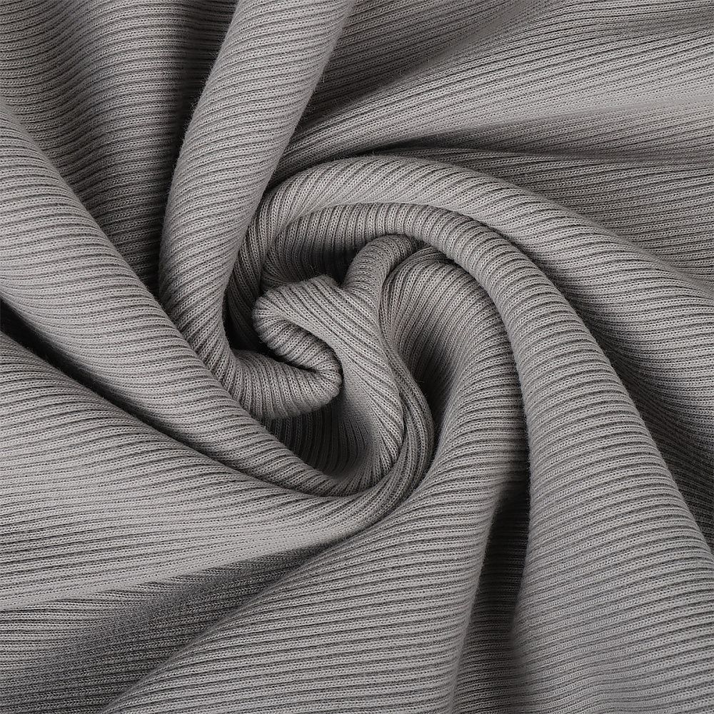 Кашкорсе трикотажное полотно 400 г/м², 60+60 см, серый, 60м /TOS/