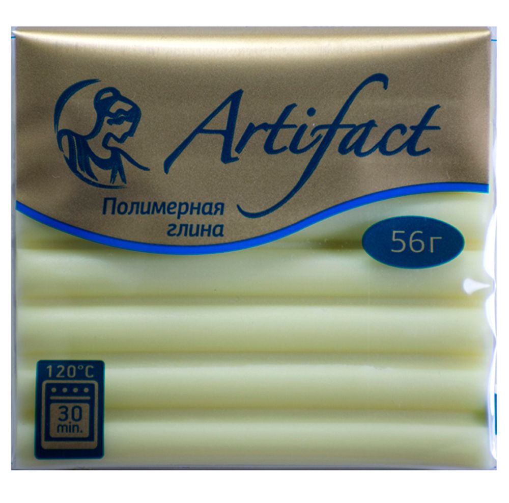 Полимерная глина Артефакт с повышенной прочностью, АФ.822773/Т1533 шифон, цв. Лимонный мармелад 50 г