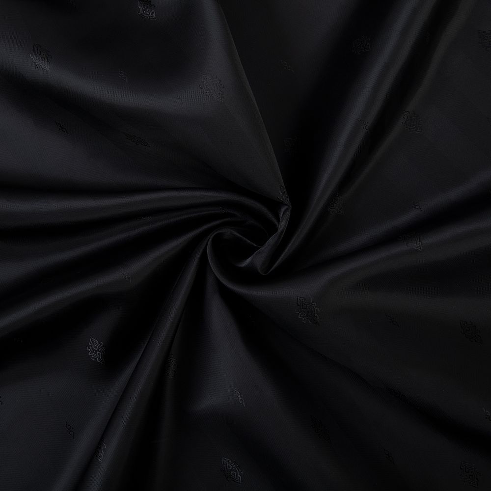 Ткань подкладочная (таффета) с рисунком 96 г/м², 100х145 см, 023 чёрный, Gamma JTR
