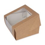 Кондитерская коробка для торта с 1 окном 18х18х10 см, №2 крафт, S-Chief BFC-008