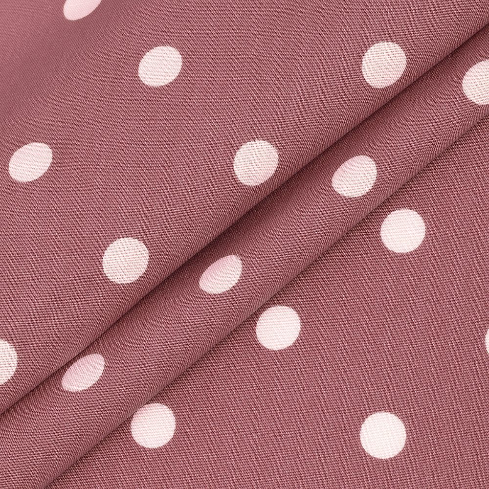 Штапель в горошек 90 г/м², 145 см / 2 метра, TBY.Vidt.08 цв.розовый