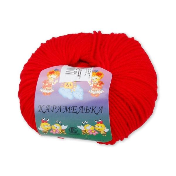 Пряжа Камтекс Карамелька / уп.10 мот. по 50 г, 175 м, цв.046 красный