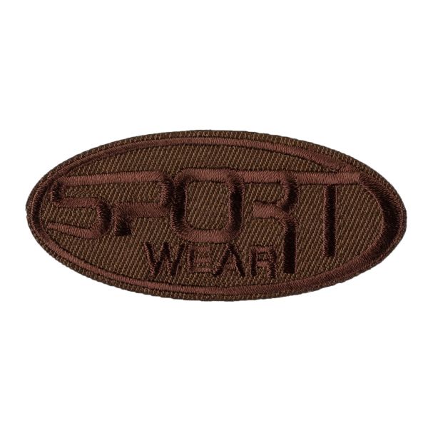 Термоаппликация №07/5, 5 шт, №1742A sport wear коричневый 3x7 см, Gamma