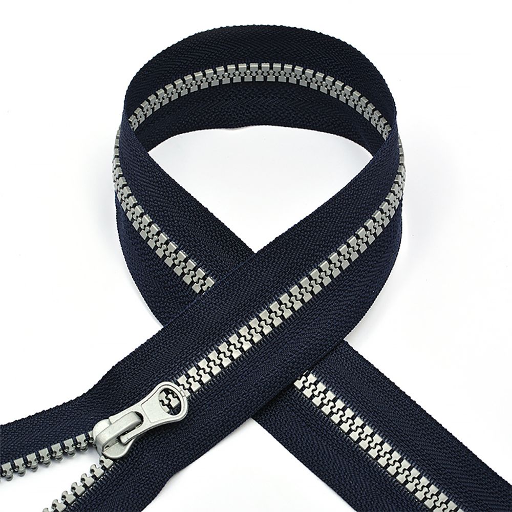 Молния трактор Т5 (5 мм) 1 зам., разъем., 85 см, серое усил.звено, цв.S058 т.синий уп.50 шт Молния трактор Т5 (5 мм) 1 зам., разъем., 85 см, серое усил.звено, цв.S058 т.синий уп.50 шт