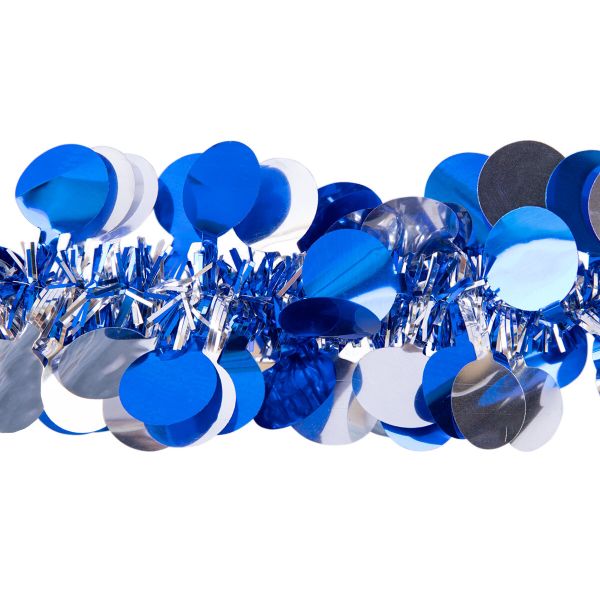 Мишура 9х200 см, 5 шт, №03 серебро+синий, Snoweekon SNW-F083