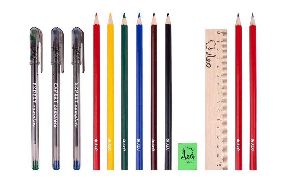 Набор канцелярских принадлежностей в тубусе 13 пред., 2 шт, (в тубусе), Лео LNPER-13