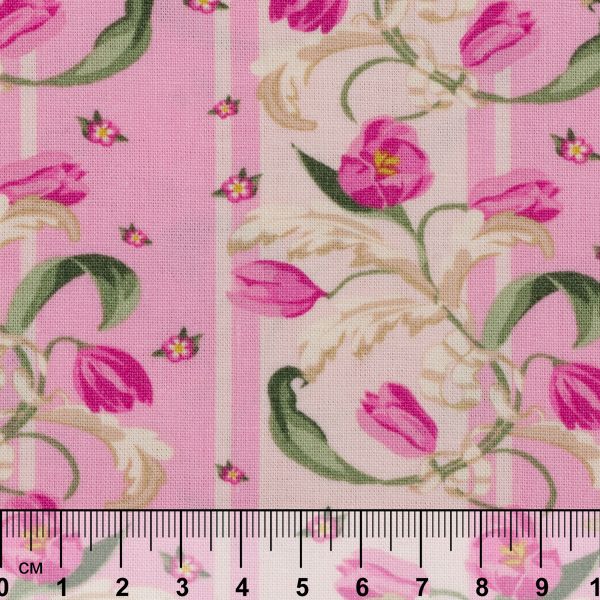 Ткань для пэчворка Peppy Весенний этюд панель, отрез 60х110 см, 146 г/м², ВЭ-06 розовый, Peppy