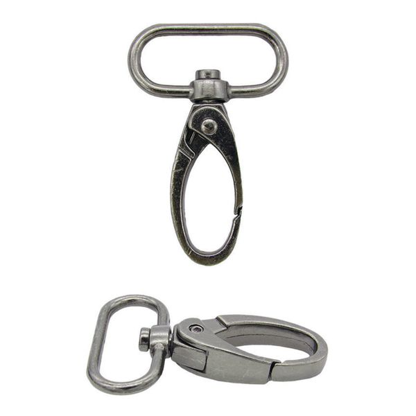 Карабин металл 25.0 мм (48х32 мм), цв.чер.никель, 20 шт