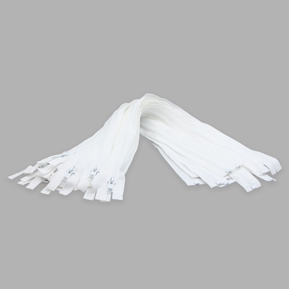 Молния трактор Arta Т6 (6 мм) 1 зам., разъем., 50 см, ОПТ. УП. 25 ШТ., 001 белый