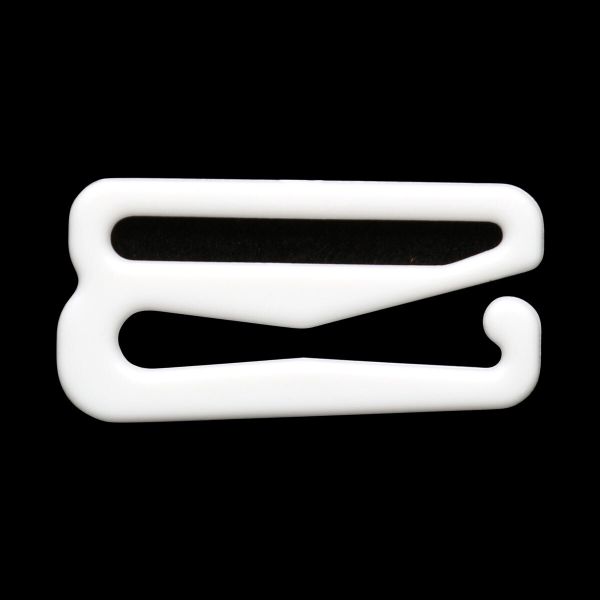 Крючки для бюстгальтера пластик 15.0 мм, 100 шт, белый, 7724206-1