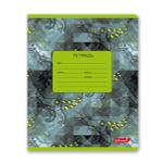 Тетрадь ученическая школьная, выборочный лак, A5+ 18 л. на скобе 65 г/м², белизна 100%, 20 шт, линия, 000713 Зелёное настроение, Светоч 18ТЕТл-003