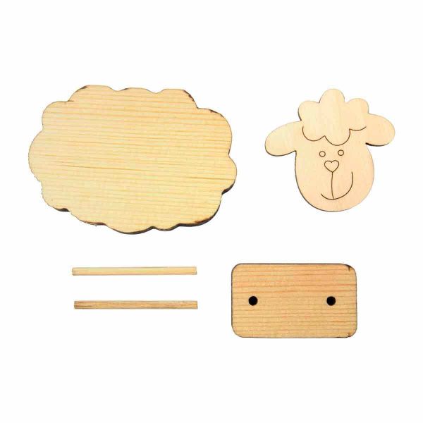 Заготовка из фанеры Овечка на шпажках, ВД-1076 Mr.Carving